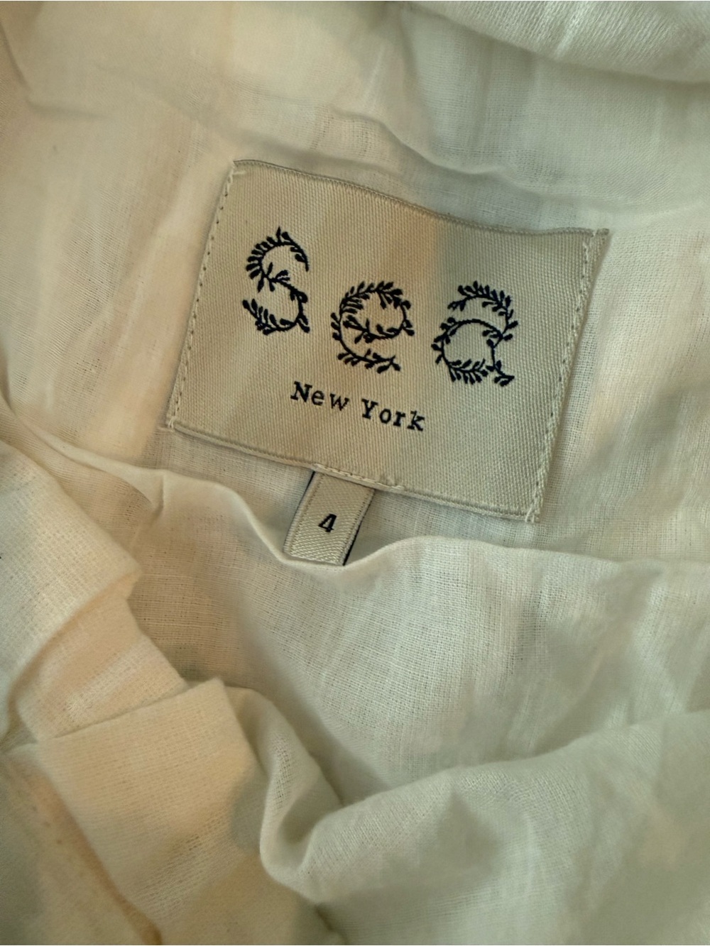 Sea New York White A-Line Embroidered Pocket Skirt size 4 - Picture 2 of 4